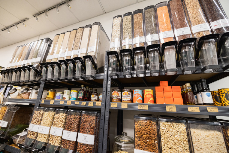 Refill station inside Green Options at The Darwin Shrewsbury