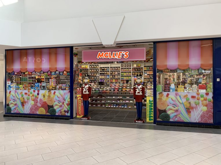 Mollies store frontage in The Darwin Shrewsbury